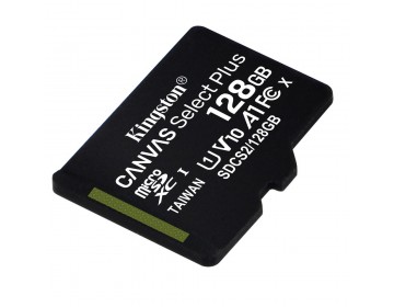 Kingston karta pamięci microSDHC Canvas Select Plus 128GB | class 10 | UHS-I | 100 MB/s