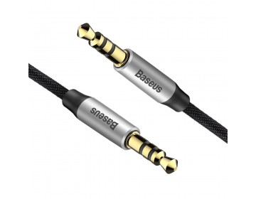Baseus kabel audio Yiven M30 jack 3,5 mm jack 3,5 mm 1,0 m srebrno-czarny