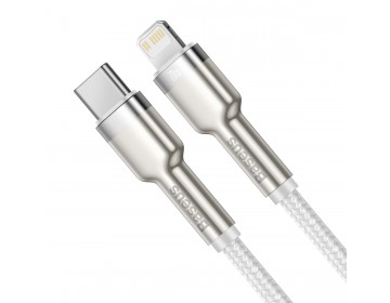 Baseus kabel Cafule Metal USB-C Lightning 2,0 m biały 20W