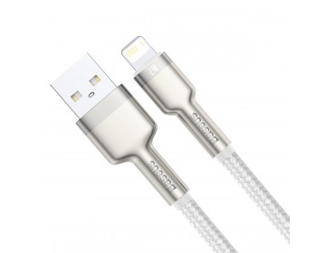 Baseus kabel Cafule Metal USB Lightning 2,4A 1,0 m biały