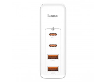 Baseus ładowarka sieciowa GaN2 Pro PD 100W 2x USB-C 2xUSB biały