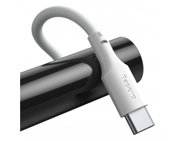 Baseus kabel Simple Wisdom USB USB-C 1,5 m 5A biały 2 szt.