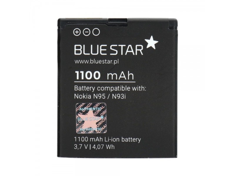 Bateria do NOKIA N95/N93i/E65 1100 mAh Li-Ion Blue Star PREMIUM