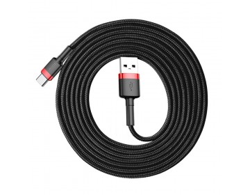 Baseus kabel USB Cafule do Typ C 2A CATKLF-U91 3 metry czerwono-czarny