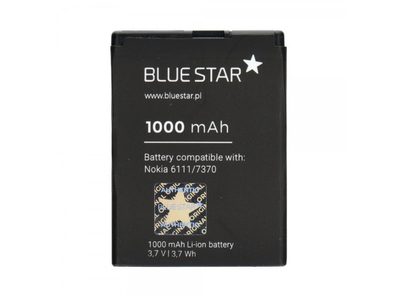 Bateria do NOKIA 6111/7370/N76/2630/2760/N75/2600classic 1000 mAh Li-Ion Blue Star PREMIUM