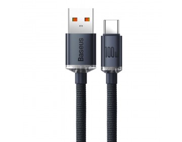 Baseus kabel USB do Typ C PD100W Power Delivery Crystal Shine CAJY000501 2m czarny