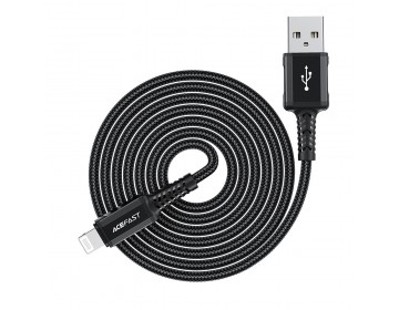 Acefast kabel USB A do Lightning 8-pin MFI 2,4A C4-02 1,8m czarny