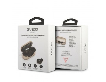Słuchawki bezprzewodowe/bluetooth Stereo TWS GUESS Digital BT5 Classic + stacja dokująca/złoty GUTWST31ED