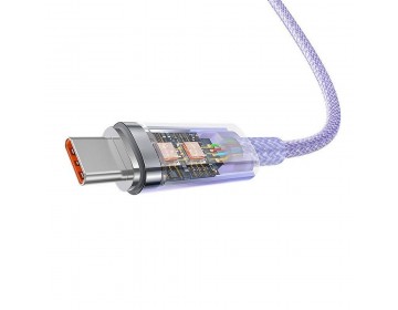 Baseus kabel USB do Typ C Power Delivery Explorer 100W 1m fioletowy CATS010405