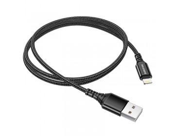 Borofone Kabel BX54 Ultra Bright USB na Lightning 2,4A 1 metr czarny