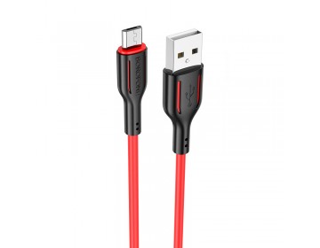 Borofone Kabel BX63 Charming USB na micro USB 2,4A 1 metr czarno-czerwony