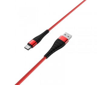 Borofone Kabel BX32 Munificent USB na Typ C 5A 1 metr czerwony