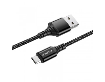 Borofone Kabel BX54 Ultra Bright USB na micro USB 2,4A 1 metr czarny