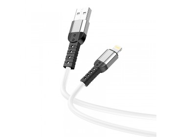 Borofone Kabel BX64 Special Silicone USB na Lightning 2,4A 1 metr biały