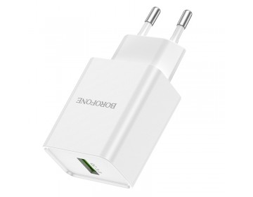 Borofone ładowarka sieciowa BN5 Jingrui USB QC 3.0 18W biały