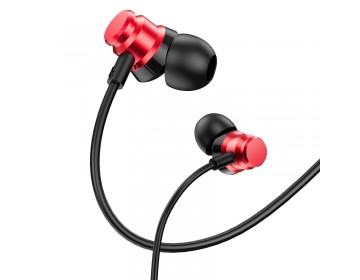Borofone Słuchawki BM62 Prosperity z mikrofonem czerwone
